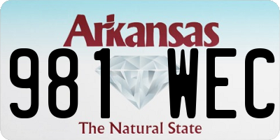AR license plate 981WEC