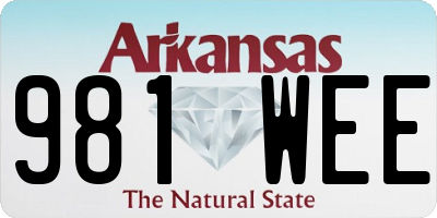 AR license plate 981WEE