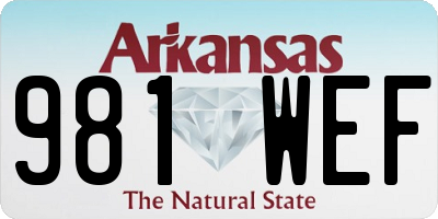 AR license plate 981WEF