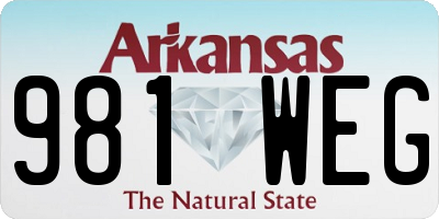 AR license plate 981WEG