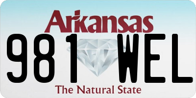 AR license plate 981WEL