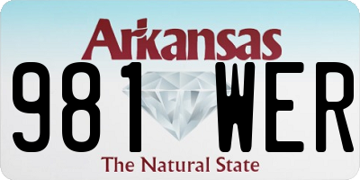 AR license plate 981WER