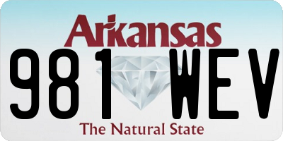 AR license plate 981WEV