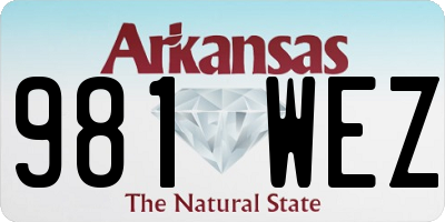 AR license plate 981WEZ