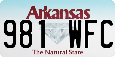 AR license plate 981WFC
