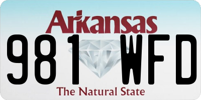 AR license plate 981WFD