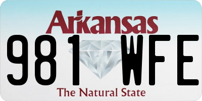 AR license plate 981WFE