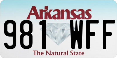AR license plate 981WFF