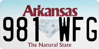 AR license plate 981WFG