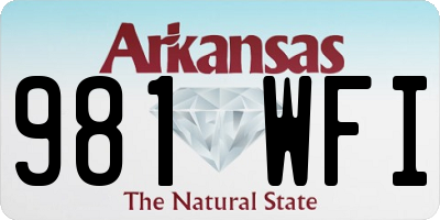 AR license plate 981WFI