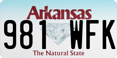 AR license plate 981WFK