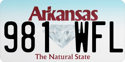 AR license plate 981WFL