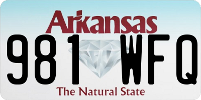 AR license plate 981WFQ