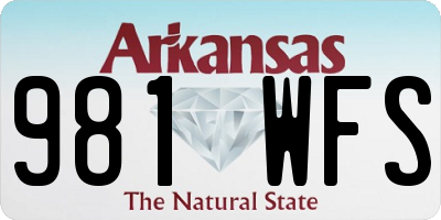 AR license plate 981WFS