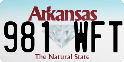 AR license plate 981WFT