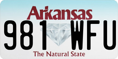 AR license plate 981WFU