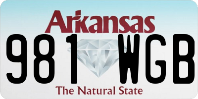 AR license plate 981WGB