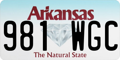 AR license plate 981WGC