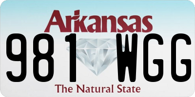 AR license plate 981WGG