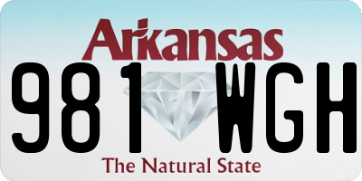 AR license plate 981WGH