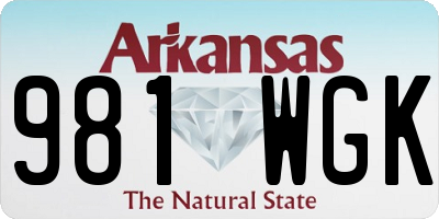 AR license plate 981WGK