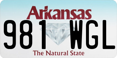 AR license plate 981WGL