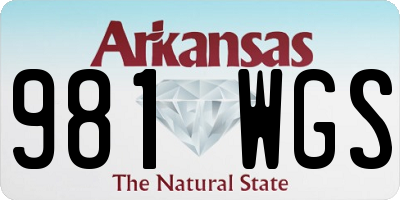 AR license plate 981WGS