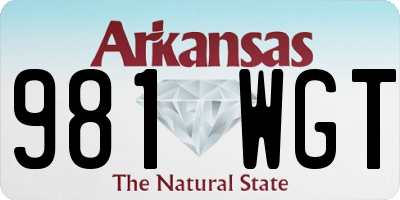 AR license plate 981WGT