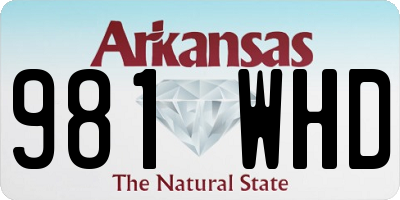 AR license plate 981WHD