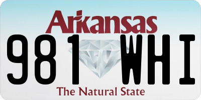 AR license plate 981WHI