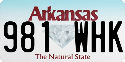AR license plate 981WHK