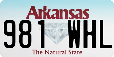 AR license plate 981WHL