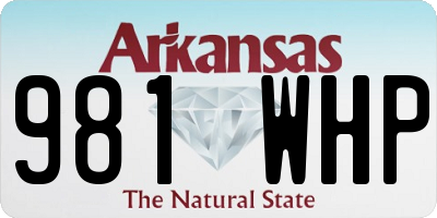 AR license plate 981WHP