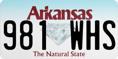 AR license plate 981WHS