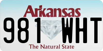 AR license plate 981WHT
