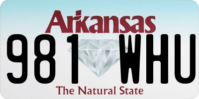 AR license plate 981WHU