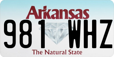 AR license plate 981WHZ
