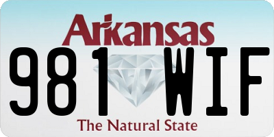 AR license plate 981WIF