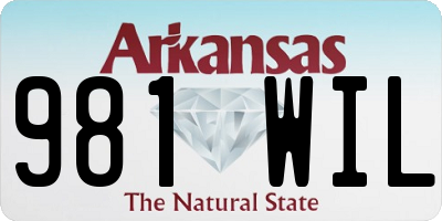AR license plate 981WIL