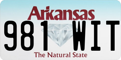 AR license plate 981WIT