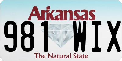 AR license plate 981WIX