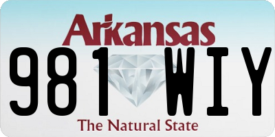 AR license plate 981WIY