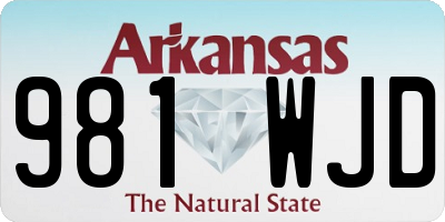 AR license plate 981WJD