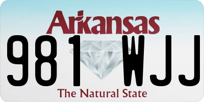 AR license plate 981WJJ