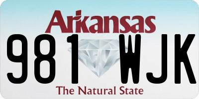AR license plate 981WJK