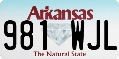 AR license plate 981WJL
