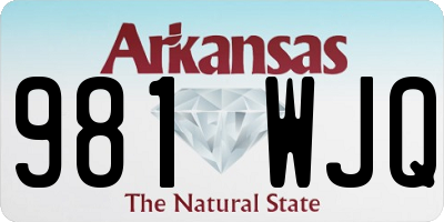 AR license plate 981WJQ