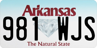 AR license plate 981WJS