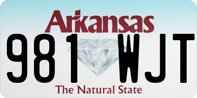 AR license plate 981WJT