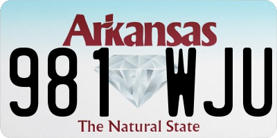 AR license plate 981WJU